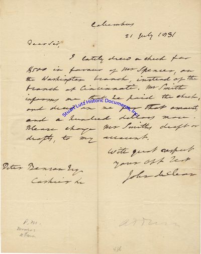 JOHN MCLEAN (1785-1861). McLean was a Supreme Court Justice as well as Postmaster General and a Cong...