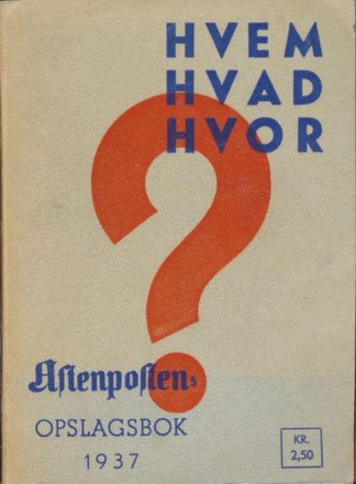 Hvem Hva Hvor 1937