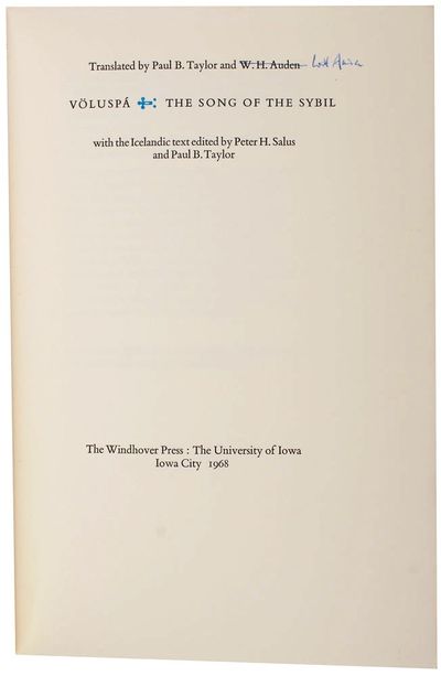 VOLUSPA: THE SONG OF THE SYBIL