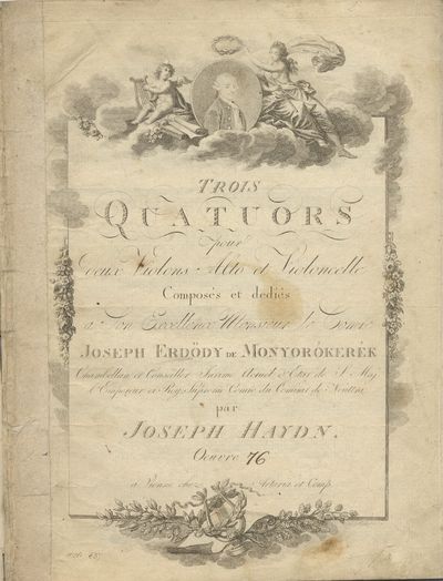 Vienne: Artaria et Comp. , 1800. Folio. First violin part in early marbled wrappers with decorative ...