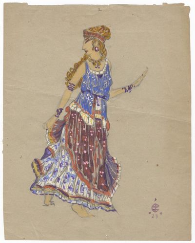 Original painting in watercolor and gouache signed with the artist's monogram and dated [19]23