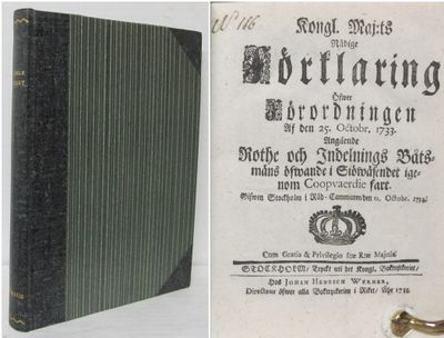 [Ryggtitel:] Indeln. verket. 1. Kongl. maj:ts…