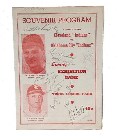 Souvenir Program for Spring Exhibition Game between Cleveland "Indians" and Oklahoma City "Indians," 1949