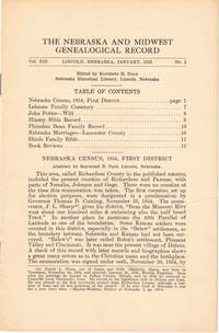 The Nebraska and Midwest Genealogical Record Vol. XIII, No. 1, January 1935