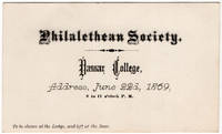 Philalethean Society Meeting Invitation