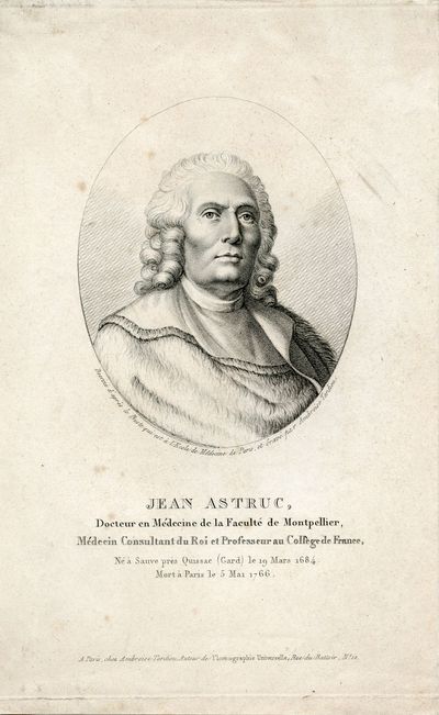 Docteur en Medecine de la Faculte de Montpellier, Medecin Consultant de Roi et Professeur au College de France. Engraved Portrait by Ambroise Tardieu