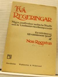 Två regeringar. Några jämförelser mellan hr…