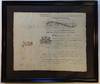 Framed Document Signed