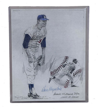 Signed Limited Lithograph of Don Drysdale