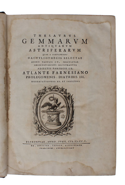Thesaurus gemmarum antiquarum astriferarum quae e compluribus dactyliothecis selestae aereis tabulis cc. Insculptae observationibus inlustrantur sdiectis parergis adiectis parergis LX atlante farnesiano prolrgomenis diatribis III disertationibus XV [.... (photo 4)
