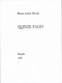 Quinze pages, avec un frontispice de L'auteur