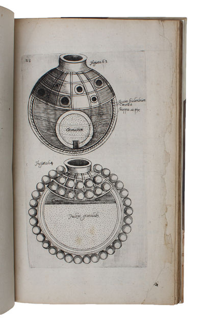 Vollkommene Unterweisung, wie Raketen, Feuer=Wasser=Sturm=Kugeln, Granaten, Pech=Sturm=Krantze, und allerhand Luft und Ernsthaffte Feuer=wercke zubereiten. Sampt gründlicher Anleitung zur Artillerie: als vom Mortier, von allerhand groben und kleinen G... - [GUNNERY AND PYROTECHNICS] (photo 3)