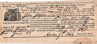 1837 OSWEGO COUNTY COURT SUMMONS, ISSUED & SIGNED BY AARON G. FISH, JUSTICE OF THE PEACE. PRINTED...