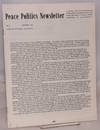 Peace Politics Newsletter: no. 1 (Oct. 1963)