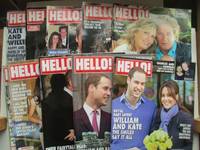 Hello magazine: nos. 1086, 1102, 1104, 1164, 1168, 1175, 1177, 1186, 1255  &amp; 1256 (24 Aug &amp; 14 Dec 2009, 4 Jan 2010, 7 Mar, 4 Apr, 23 May, 6 June &amp; 8  Aug 2011, 10 &amp; 17 Dec 2012 (10 issues of &#039;the&#039; royal couple from Kate as  girlfriend to first baby news) by Perez, Eduardo Sanchez (ed) - 2009