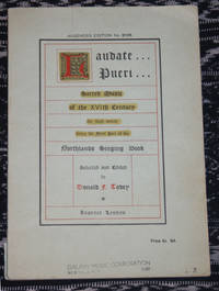 Laudate Pueri: Sacred Music of the XVIth Century for high voices, being the First Part of the Northlands Singing Book by Tovey , Donald F. (ed.); Agostini, Croce, Gabrieli, Lassus, Mozart, Palestrina, Victoria