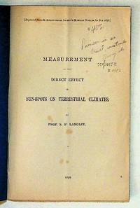 Measurement of the Direct Effect of Sun-spots on Terrestrial Climates