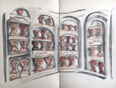 Massimo Campigli. Il Lamento del Gabelliere: DELUXE edition with 10 hand colored Original Lithographs.