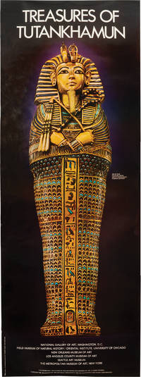 cover of Treasures of Tutankhamun (Original poster from the 1976 exhibition, miniature coffin variant)