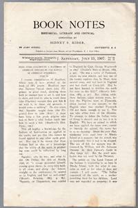image of Vintage Issue of Book Notes Historical, Literary and Critical Magazine for July 13, 1907