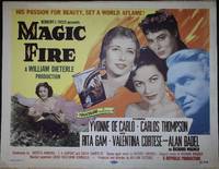 Magic Fire Lobby Title Card 1955 Yvonne De Carlo, Carlos Thompson by Directed by William Dieterle / Starring Yvonne De Carlo, Carlos Thompson, Rita Gam, Valentina Cortese, and Alan Badel - 1955