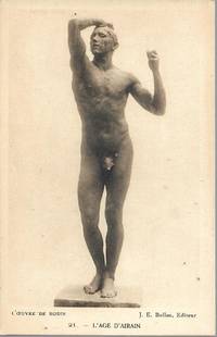 August Rodin&#039;s Sculpture, &quot;L&#039;age D&#039;Airain&quot; (Bronze Age) on circa 1910s Monochrome Postcard-UNUSED by Jacques-Ernest Bulloz (Photographer) - Circa 1910s