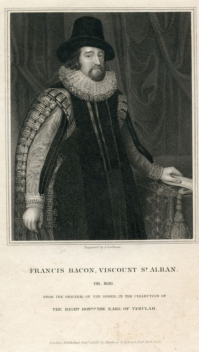 Viscount St. Alban. Engraved Portrait by J. Cochran after Van Somer