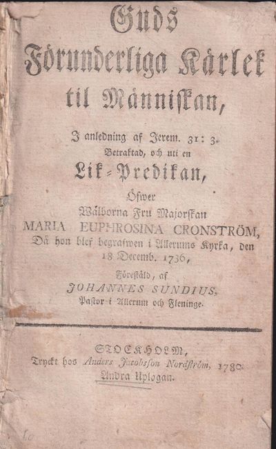 Guds förunderliga kärlek til människan, i…