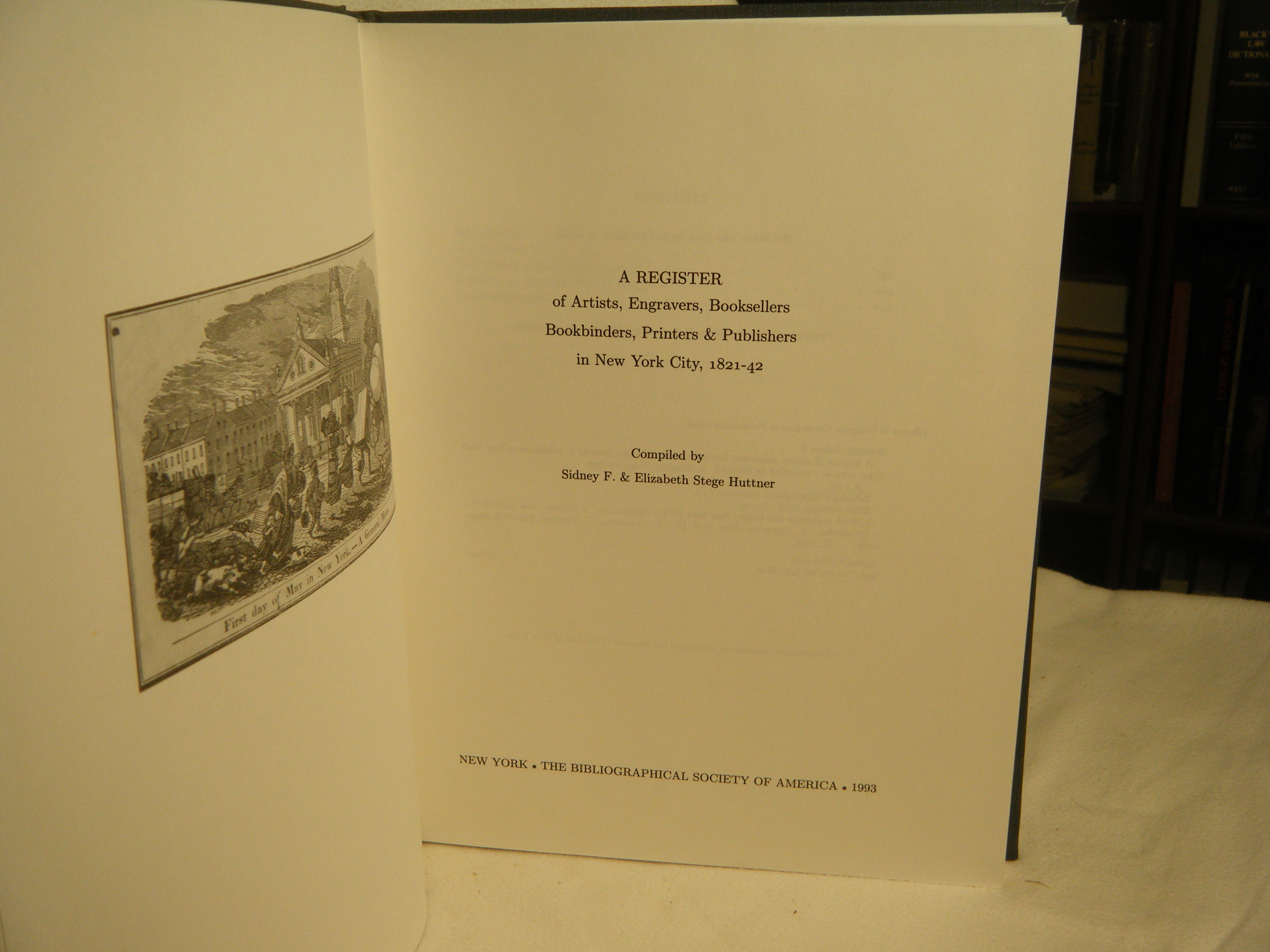 A Register of Artists, Engravers, Booksellers Bookbinders, Printers