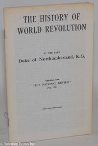 cover of The history of world revolution