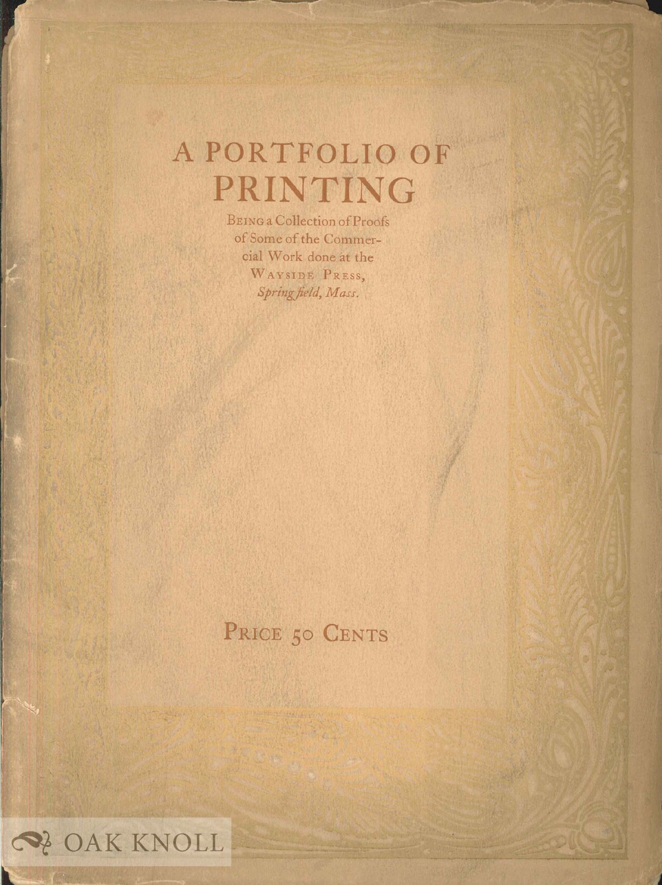 PORTFOLIO OF PRINTING, BEING A COLLECTION OF PROOF