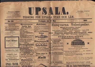 Upsala. tidning för Upsala Stad och Län.